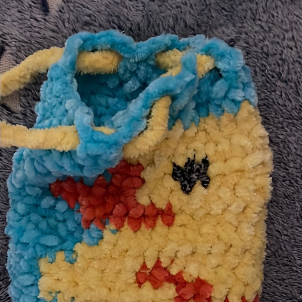 Colorful Handmade pouch  with Abstract Design - Picture 3 of 3